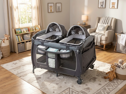 Baby Trend Lil’ Snooze Deluxe III Twin Nursery Center Rental